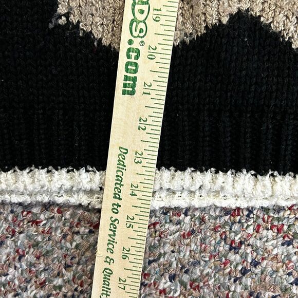 Vintage 90s Evian II Black Crewneck Sweater with Brown Fuzzy Teddy Bear Size M - Picture 11 of 11